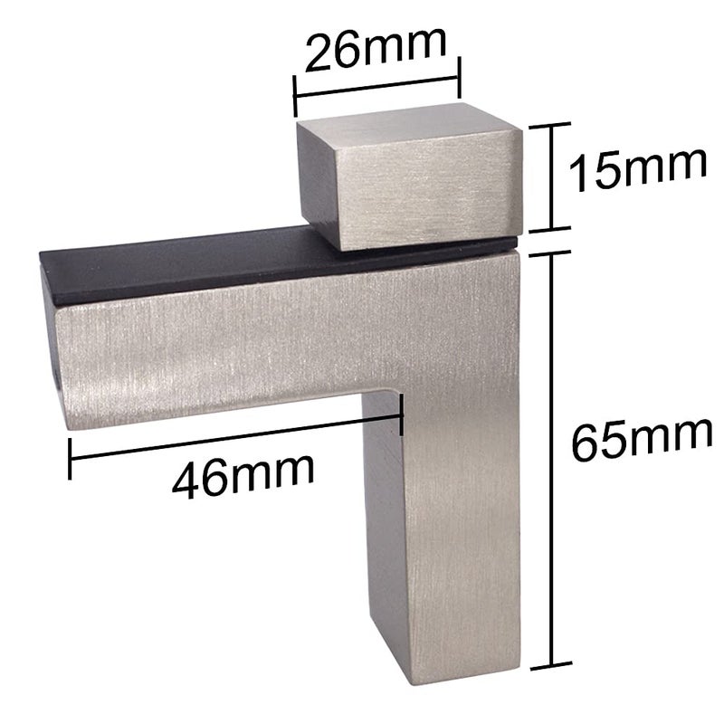 Wolfride 4Pcs Glass Shelf Brackets, Adjustable Glass Shelves Wall Mount Floating Shelf Brackets - Image 2